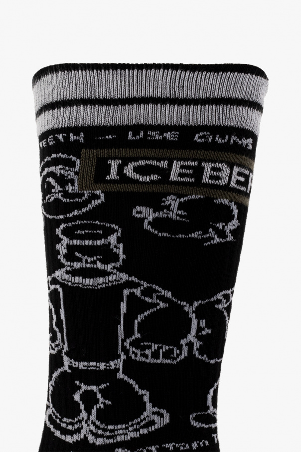 Iceberg Embroidered socks Men's Clothing Vitkac